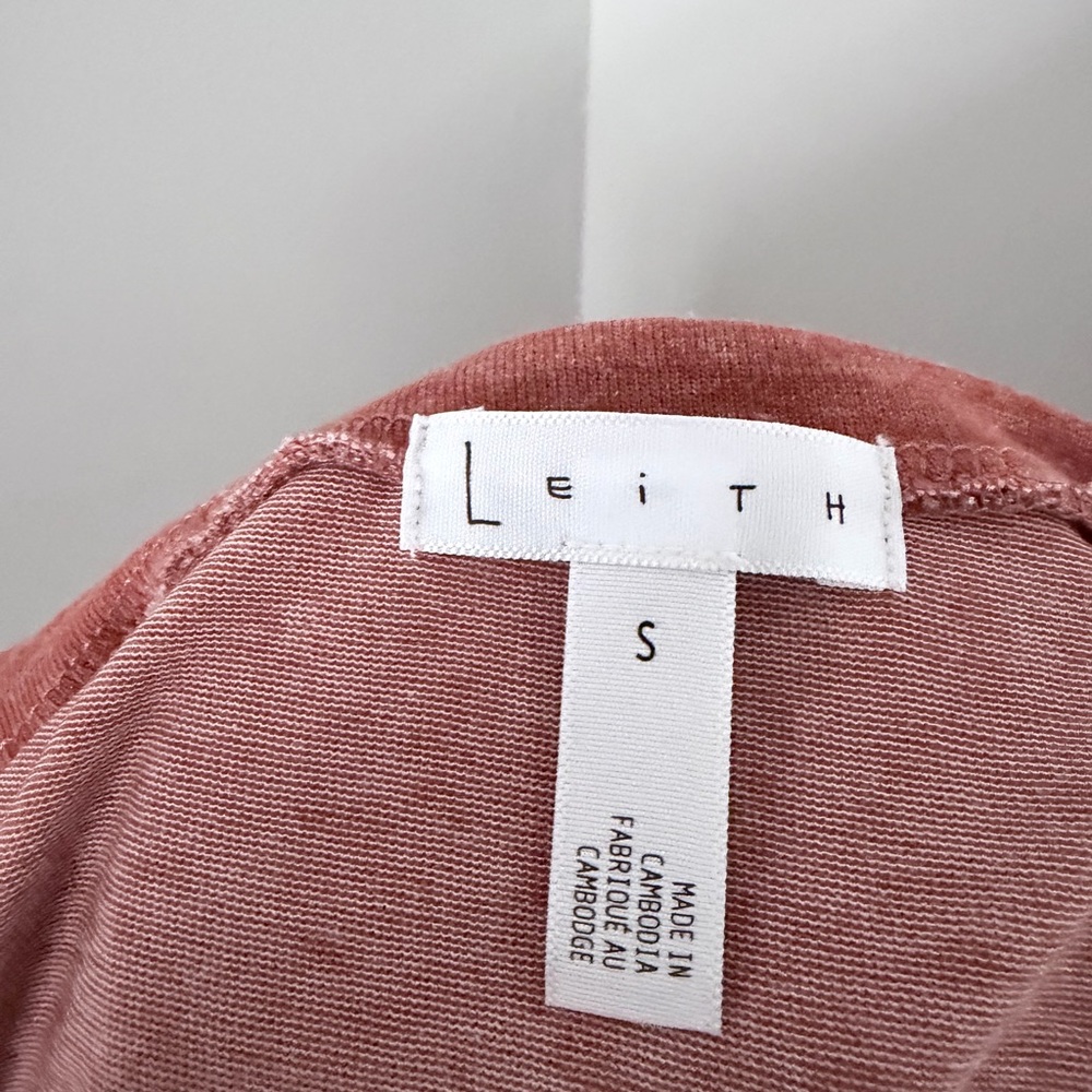 Leith Rust Long Sleeve Ruched Dress - Picture 4 of 4